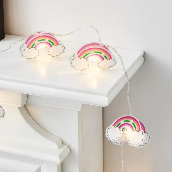10 LED String Lights Rainbow Design - Multicolor