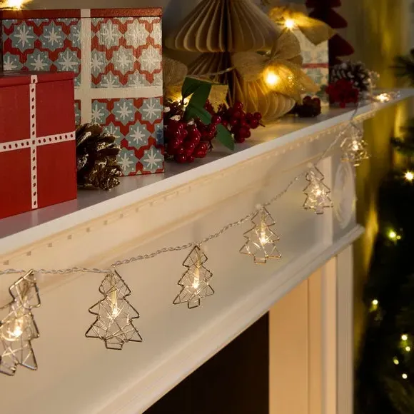 10-Light Tree String Lights - Silver, LED image