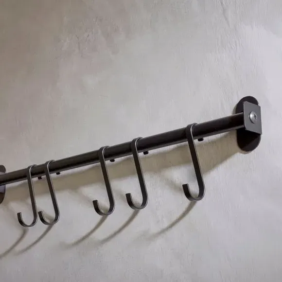 10-Pack Rail Hooks - Black, Steel
