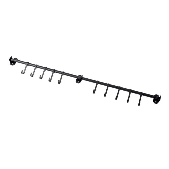10-Pack Rail Hooks - Black, Steel