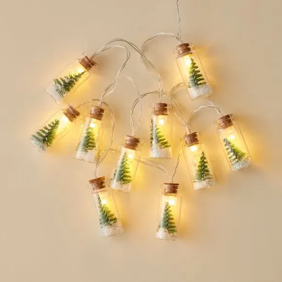 10-Piece LED String Lights - Warm White, Bottle