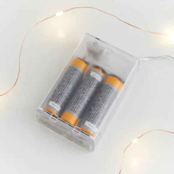 100 LED String Lights Battery Operated - Copper