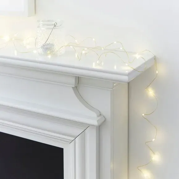 100 LED String Lights Battery Operated - Gold