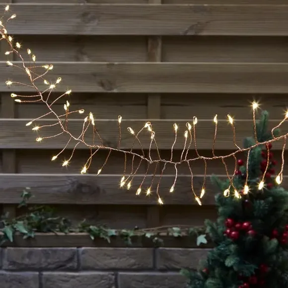 100 LED String Lights with Timer - Copper