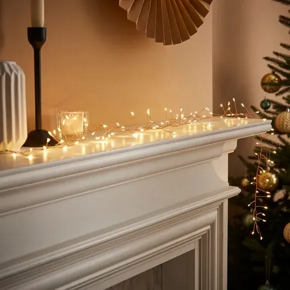 100 LED String Lights with Timer - Copper image