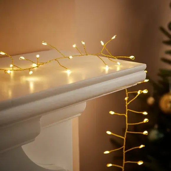 100 LED String Lights with Timer - Gold