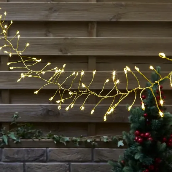 100 LED String Lights with Timer - Gold