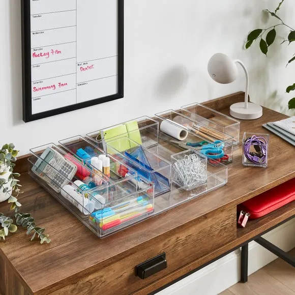 11-Piece Desktop Storage Organiser Set - Black