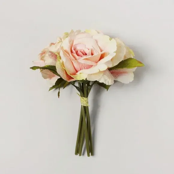 12-Pack Artificial Rose Bundle - Pink, Fabric