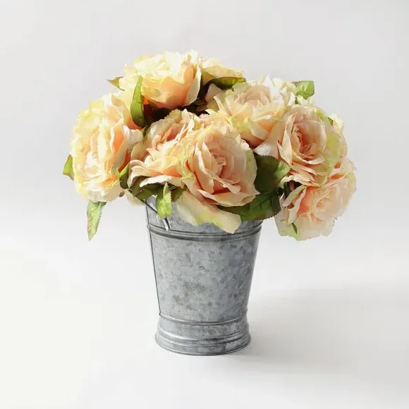 12-Pack Artificial Rose Bundle - Pink, Fabric image