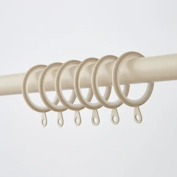 12-Pack Curtain Rings - Natural, Metal