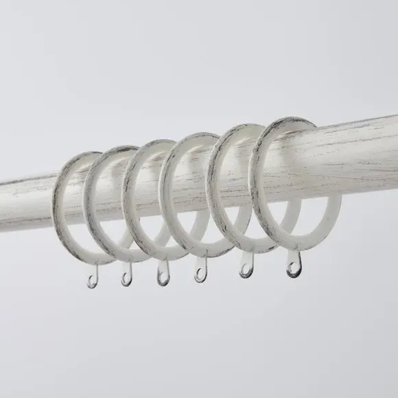 12-Pack Curtain Rings with Lining - White image