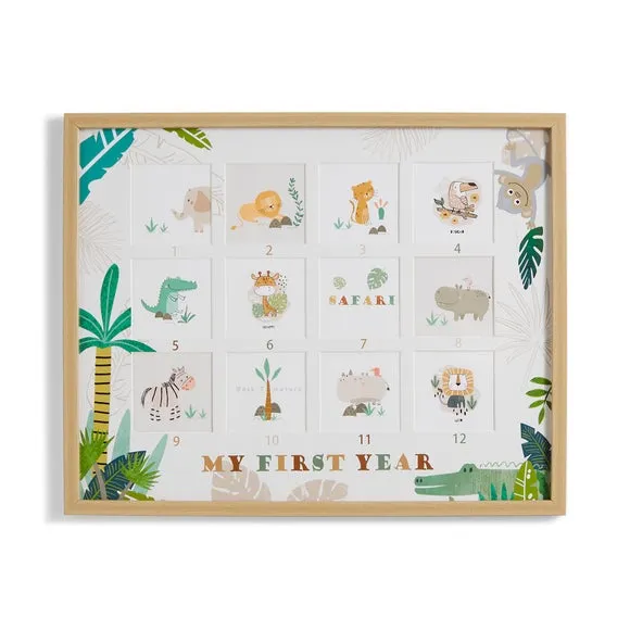 12-Photo Multi Frame Safari Theme - Natural