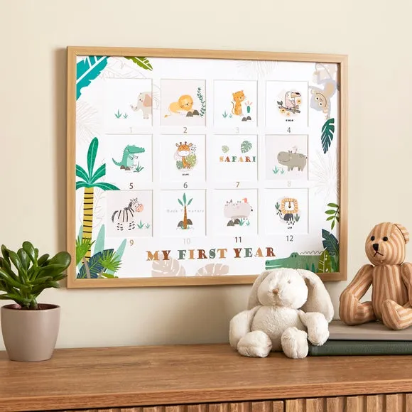 12-Photo Multi Frame Safari Theme - Natural image