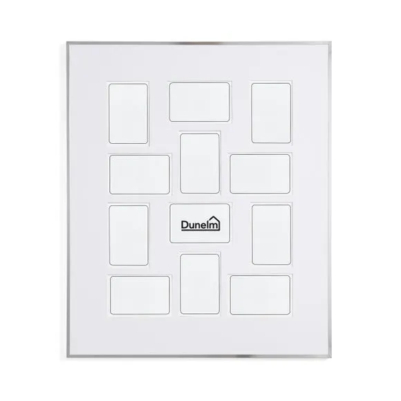 12-Photo Multi Frame with Slim Profile - Silver, Metal