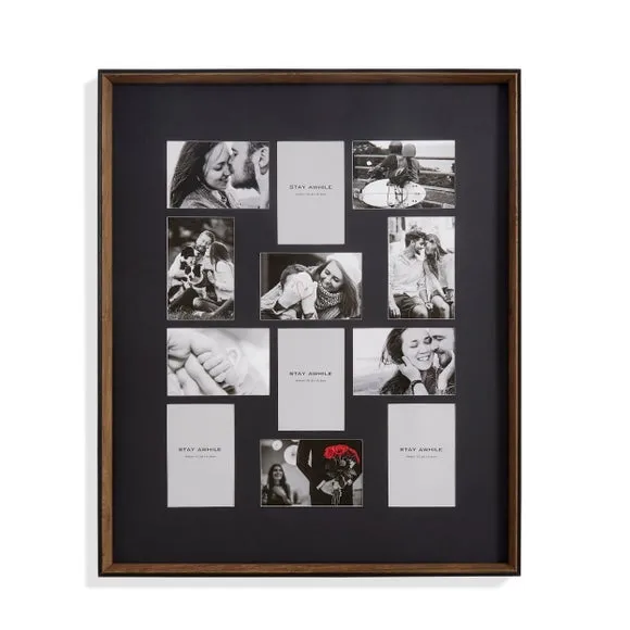 12-Photo Panel Frame - Black