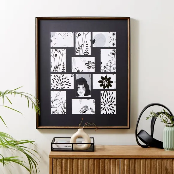 12-Photo Panel Frame - Black image