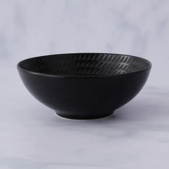 12-Piece Dinner Set - Black, Stoneware