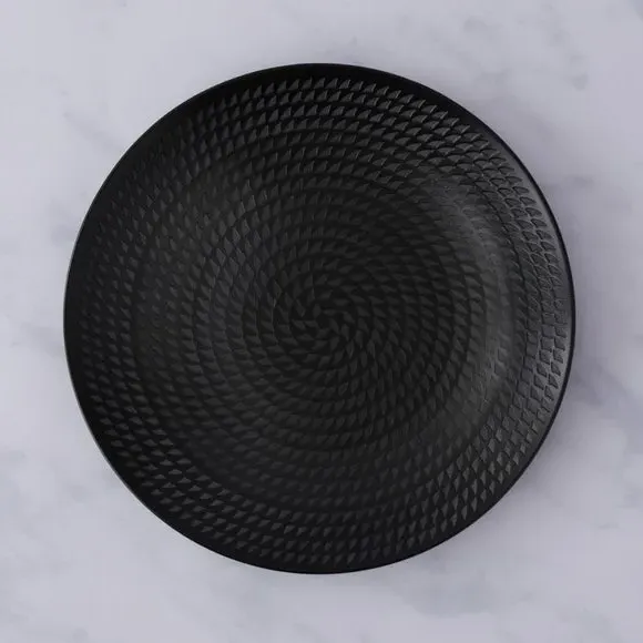12-Piece Dinner Set - Black, Stoneware