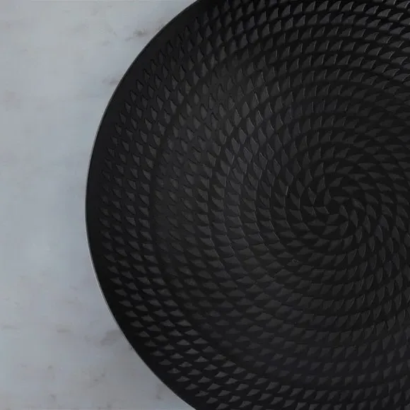 12-Piece Dinner Set - Black, Stoneware