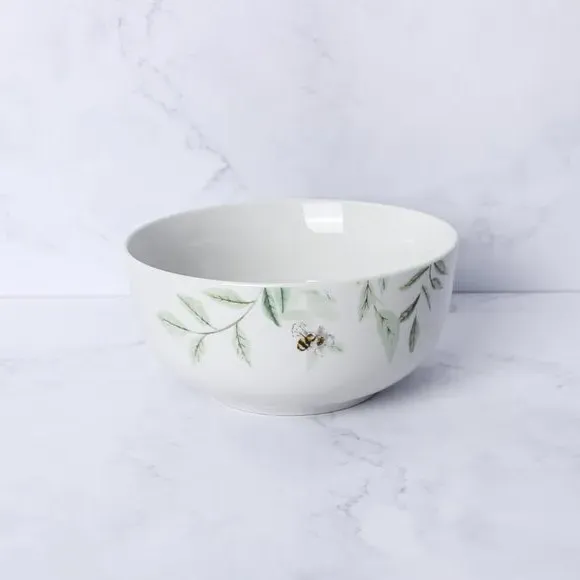 12-Piece Dinner Set Floral Design - Sage, Porcelain