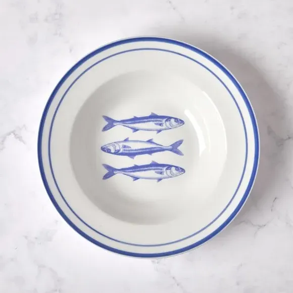 12-Piece Dinner Set Hand Painted - Blue, Porcelain