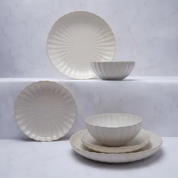 12-Piece Dinner Set - Natural, Stoneware image