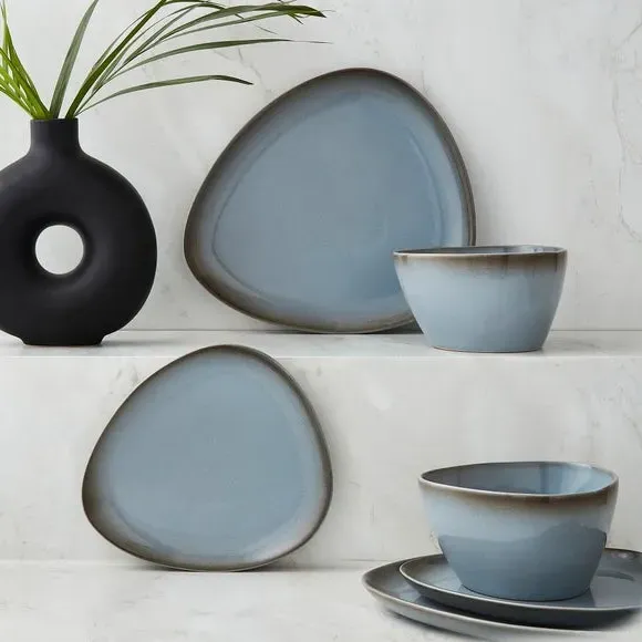 12-Piece Dinner Set - Pebble, Stoneware