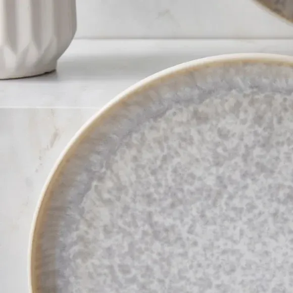 12-Piece Dinner Set Speckle Design - Grey, Ceramic