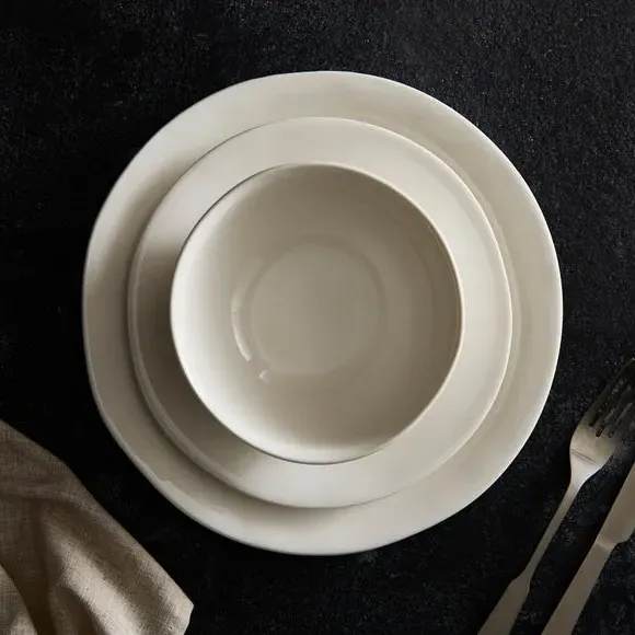 12-Piece Dinner Set - White, New Bone China
