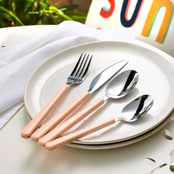 16-Piece Cutlery Set - Apricot, Stainless Steel