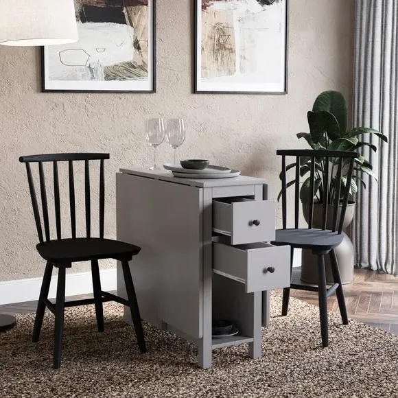 2-4 Seater Extendable Dining Table - Grey