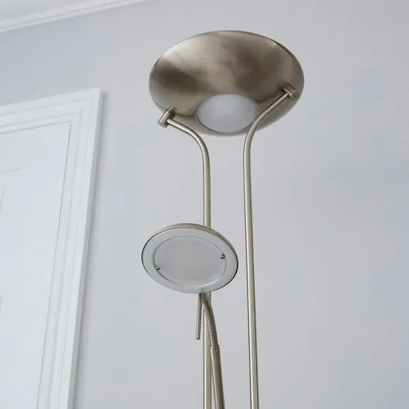2-Arm Floor Lamp with LED - Chrome