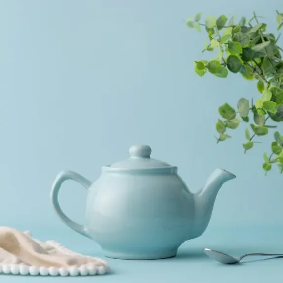 2 Cup Teapot with Non-Drip Spout - Blue, Stoneware image