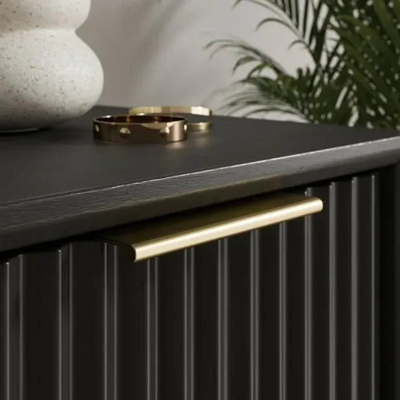 2-Drawer Bedside Table - Black, Wood