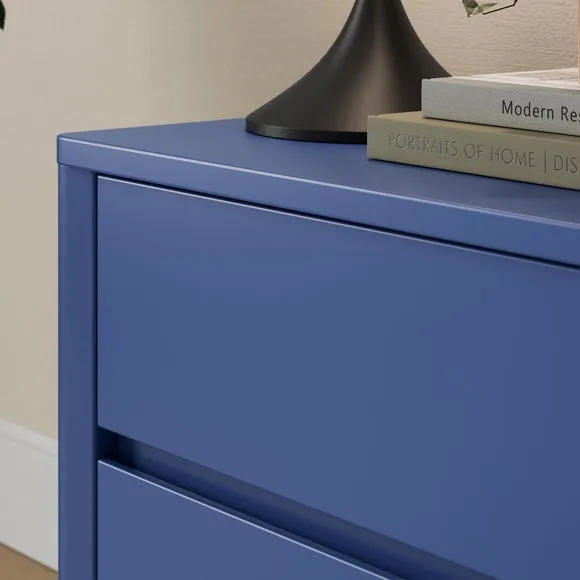 2-Drawer Bedside Table - Blue, Oak
