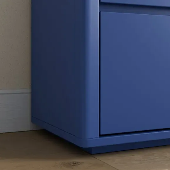 2-Drawer Bedside Table - Blue, Oak