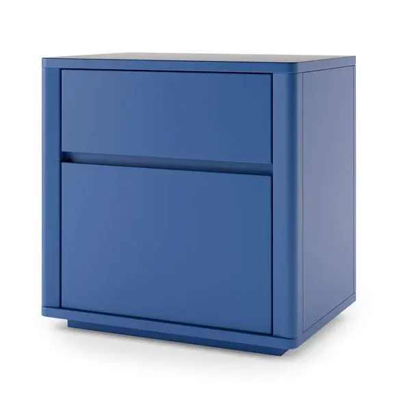 2-Drawer Bedside Table - Blue, Oak