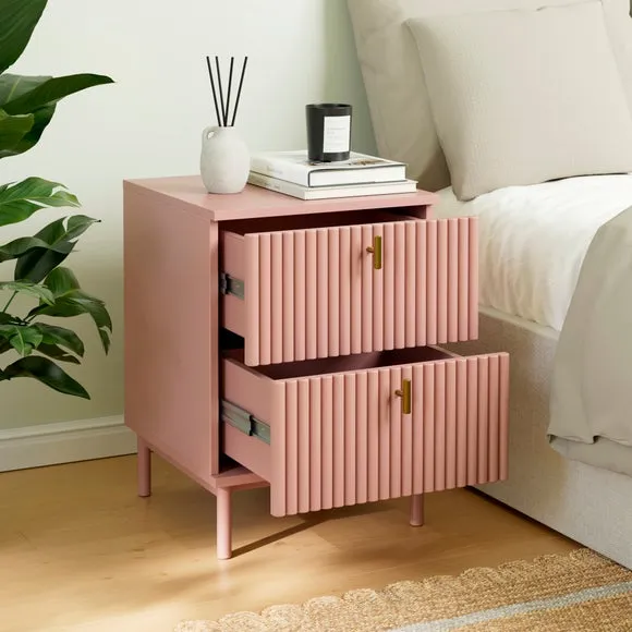 2-Drawer Bedside Table - Blush