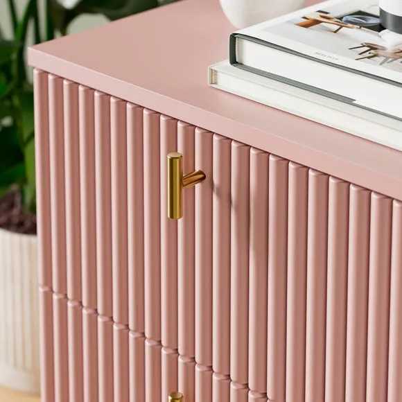 2-Drawer Bedside Table - Blush