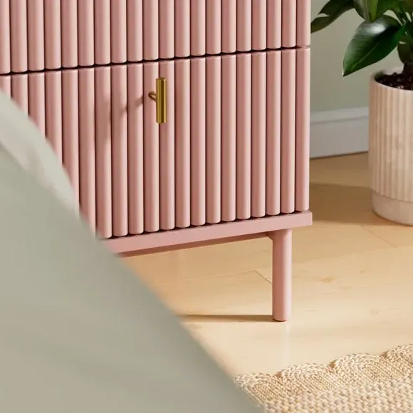 2-Drawer Bedside Table - Blush