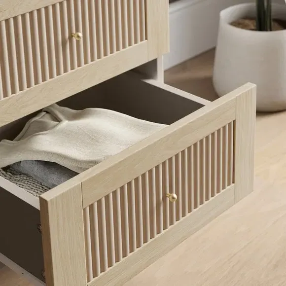 2 Drawer Bedside Table - Light Oak Effect
