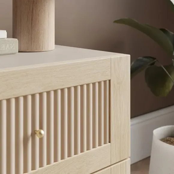 2 Drawer Bedside Table - Light Oak Effect