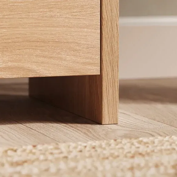 2-Drawer Bedside Table - Light Oak, Oak