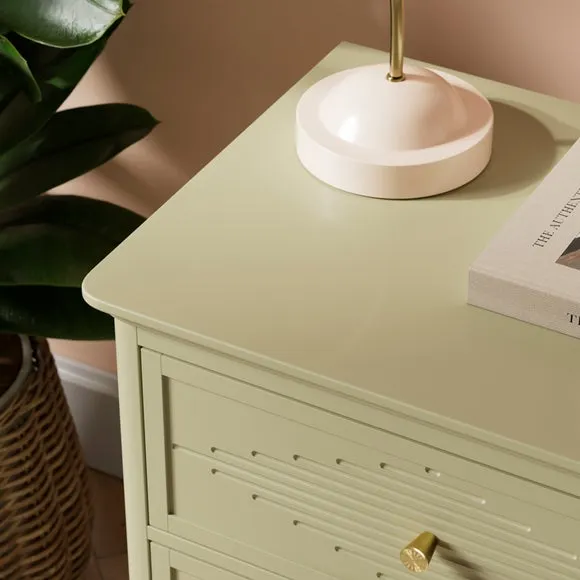 2-Drawer Bedside Table - Soft Olive, Wood
