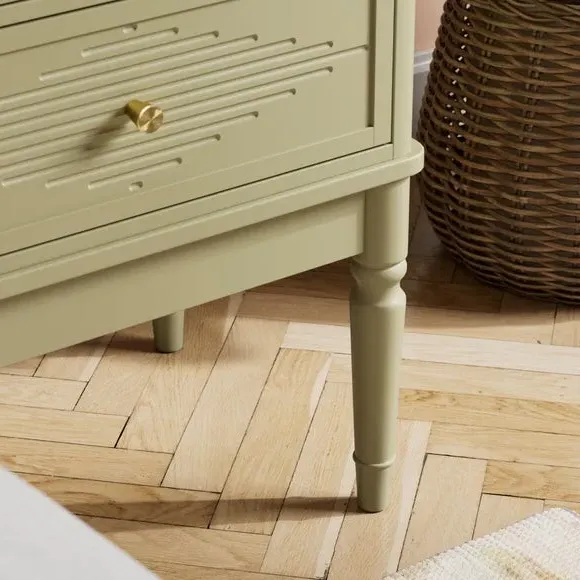 2-Drawer Bedside Table - Soft Olive, Wood