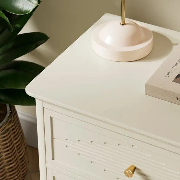 2-Drawer Bedside Table - Stone, Wood