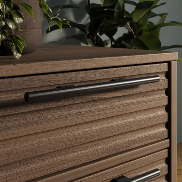 2-Drawer Bedside Table - Walnut, Mango Wood