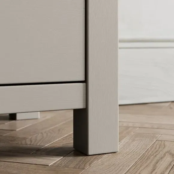 2-Drawer Bedside Table with Shelf - Stone