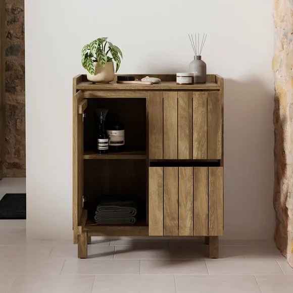 2 Drawer Cabinet - Mango Wood Effect